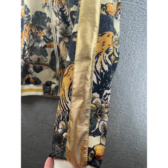 G- Style  Jungle Tiger Track Jacket With Gold Stripes Size 2XL - Picture 5 of 9